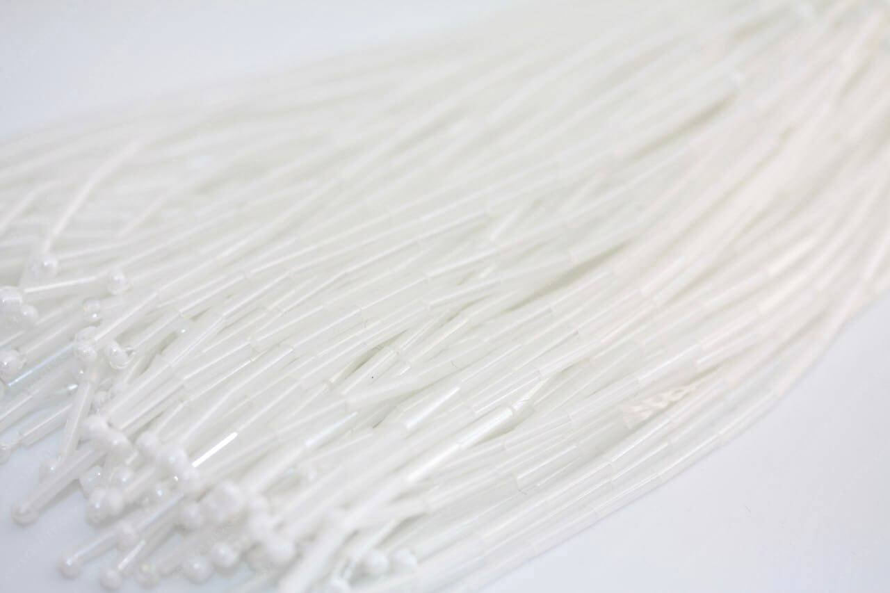 Пучки стекляруса White 6mm прямий